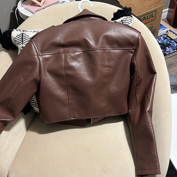 Garage Clothing brown leather jacket - Picture 2 of 2